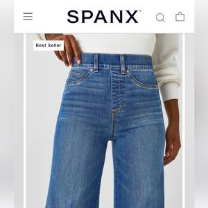 SPANX Seamed Front Wide Leg Jeans